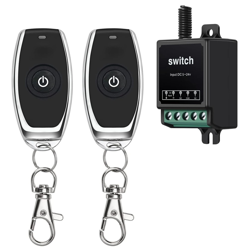 DC12V Remote Control Switch,10A Relay Mini Wireless Switch,Dry Contact Relay Rem