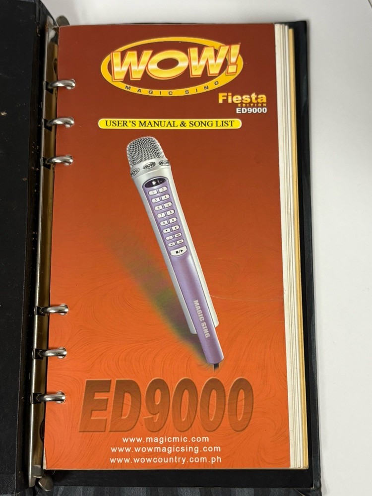 Magic Sing ED-9000 All In One Karaoke Microphone With cables ~ Untested ~ READ