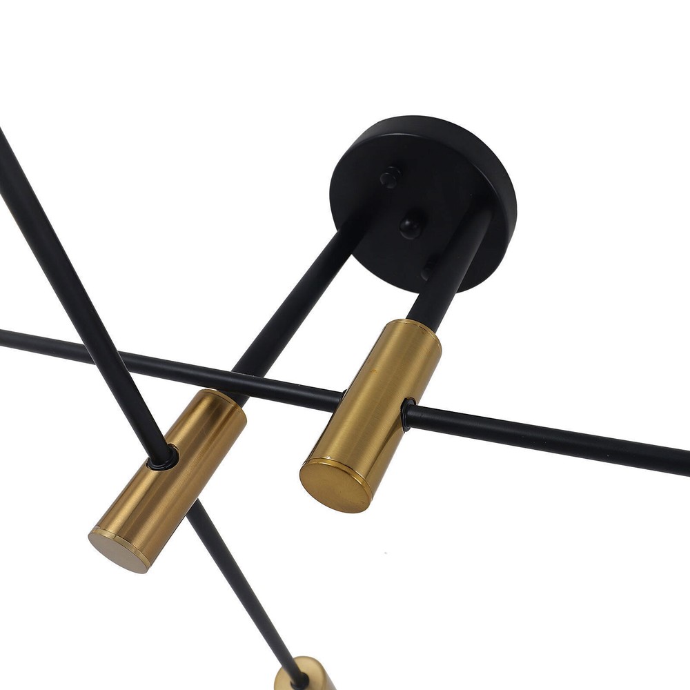 Sputnik Chandelier Lighting Pendant Ceiling 4/6 Lights Fixture Semi Flush Mount