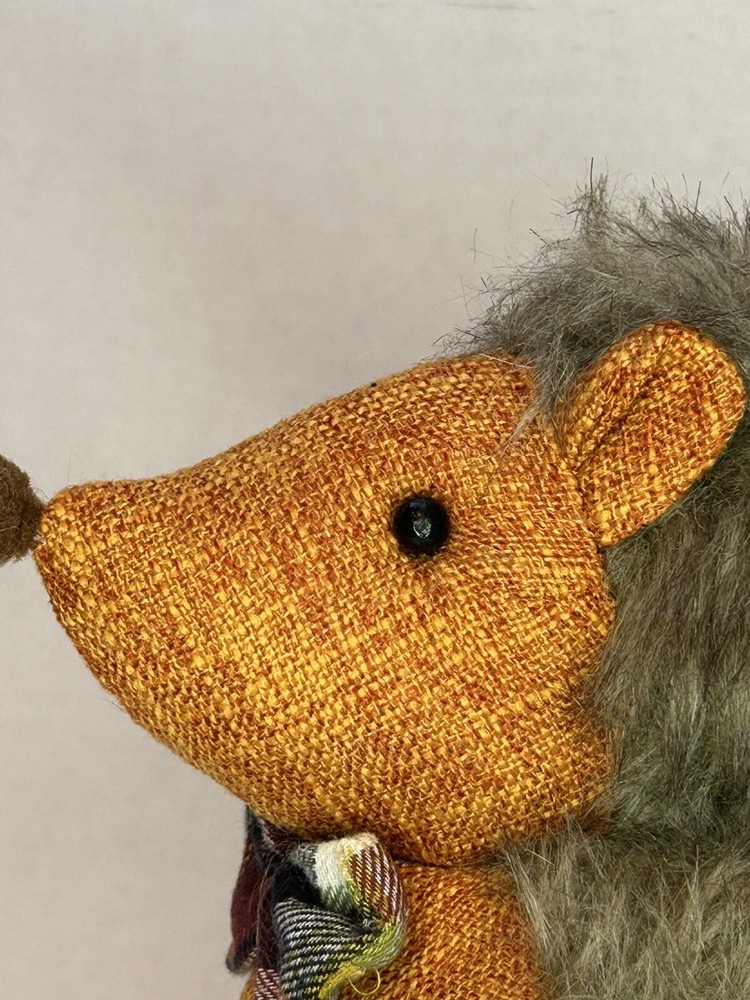 Fall Decor Hedgehog Thanksgiving Stuffed Weighted Bottom 9”