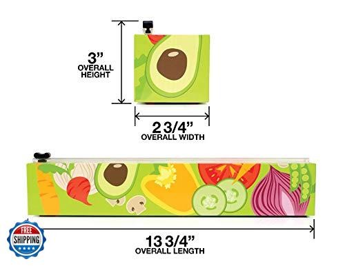Chicwrap Veggies Refillable Plastic Wrap Dispenser - Includes One 12" x 250'