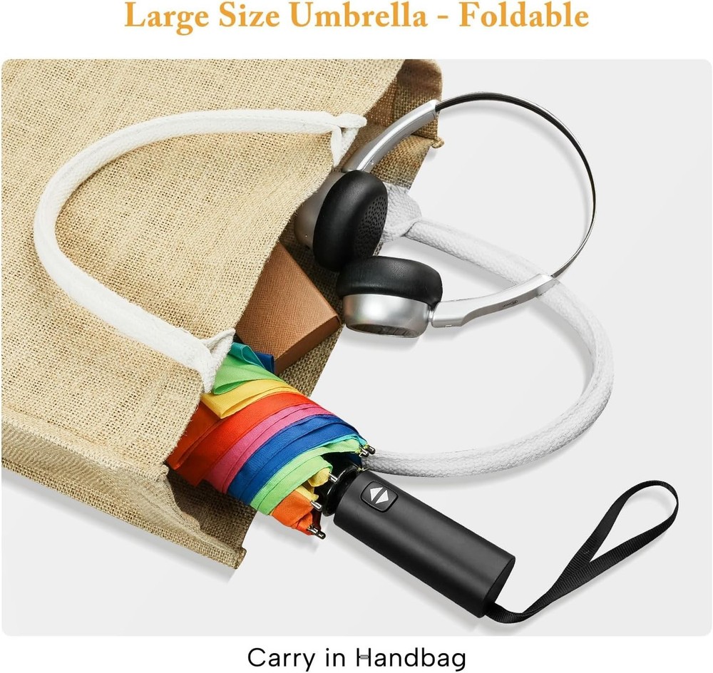 Rainbow Umbrella For Adults - Oversized 54inch Double Layer 0.2Rainbow