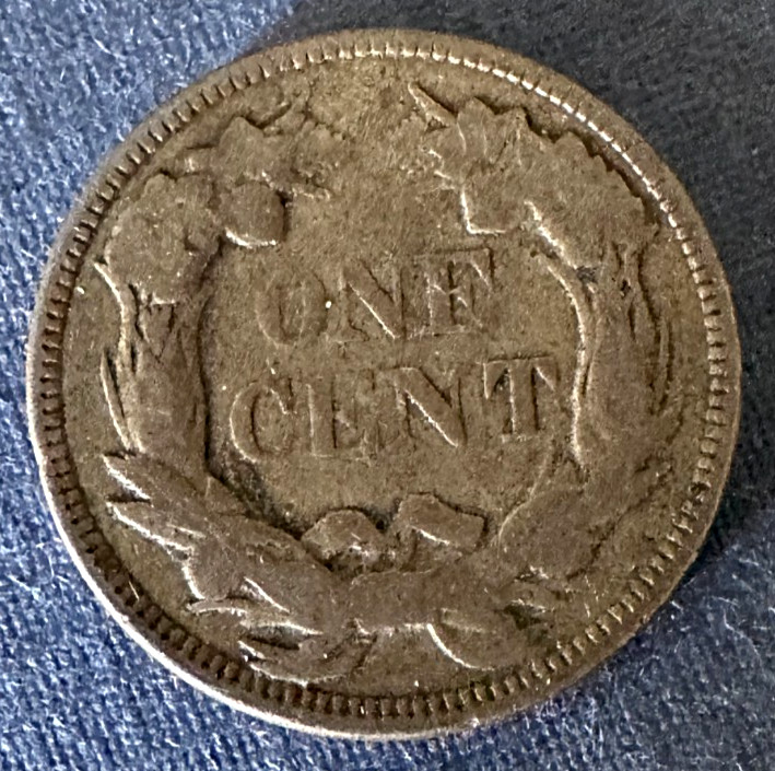 1857 US Flying Eagle Cent 1c Coin --Fine