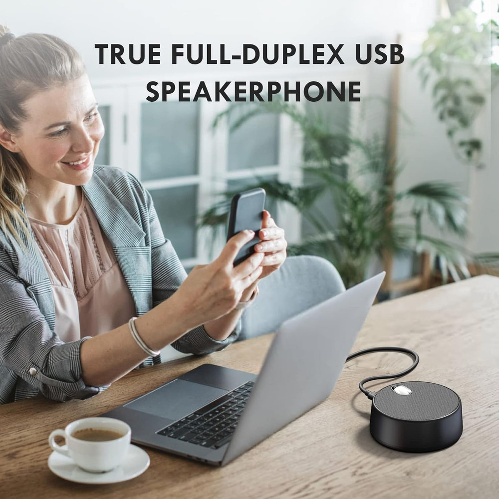 USB Computer Speakers, PC Speaker with Microphone, 2 Sound Modes, Laptop Speaker