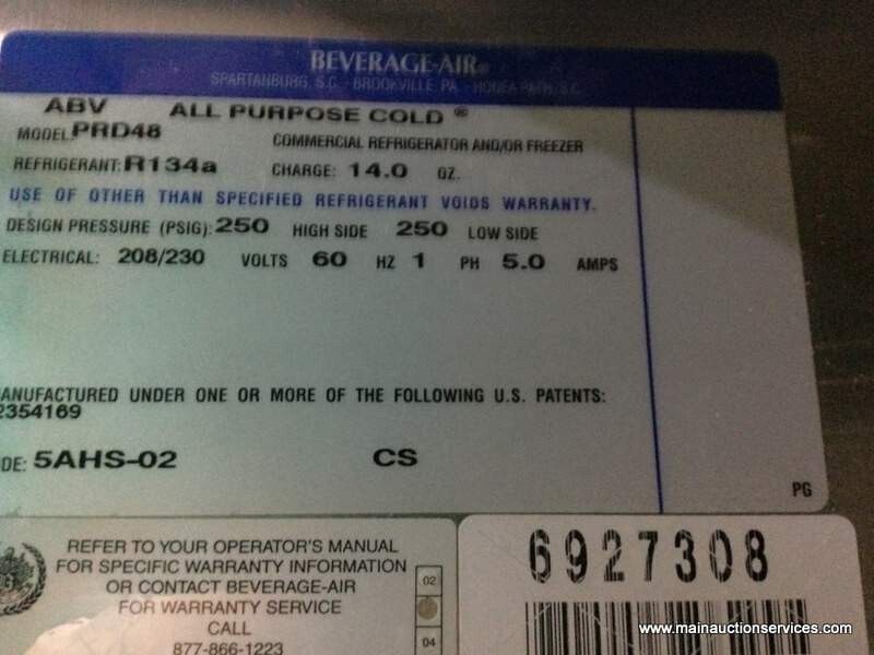 Beverage Air PRD48, 52" Pass Thru Refrigerator