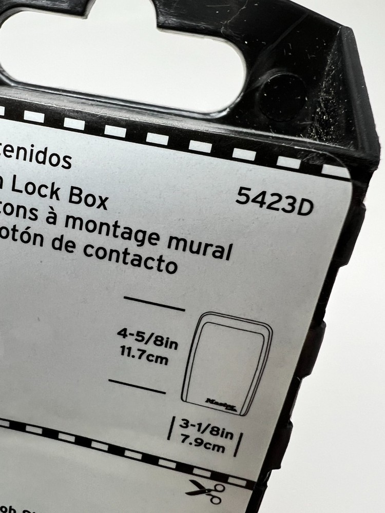 Master Lock Black Wall Mount Key Lock Box with Push Button Code Entry 5423D