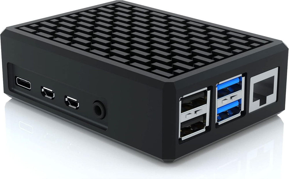 Raspberry Pi 4 Case, Aluminiun Raspberry Pi Case Passive Cooling with Heatsin...