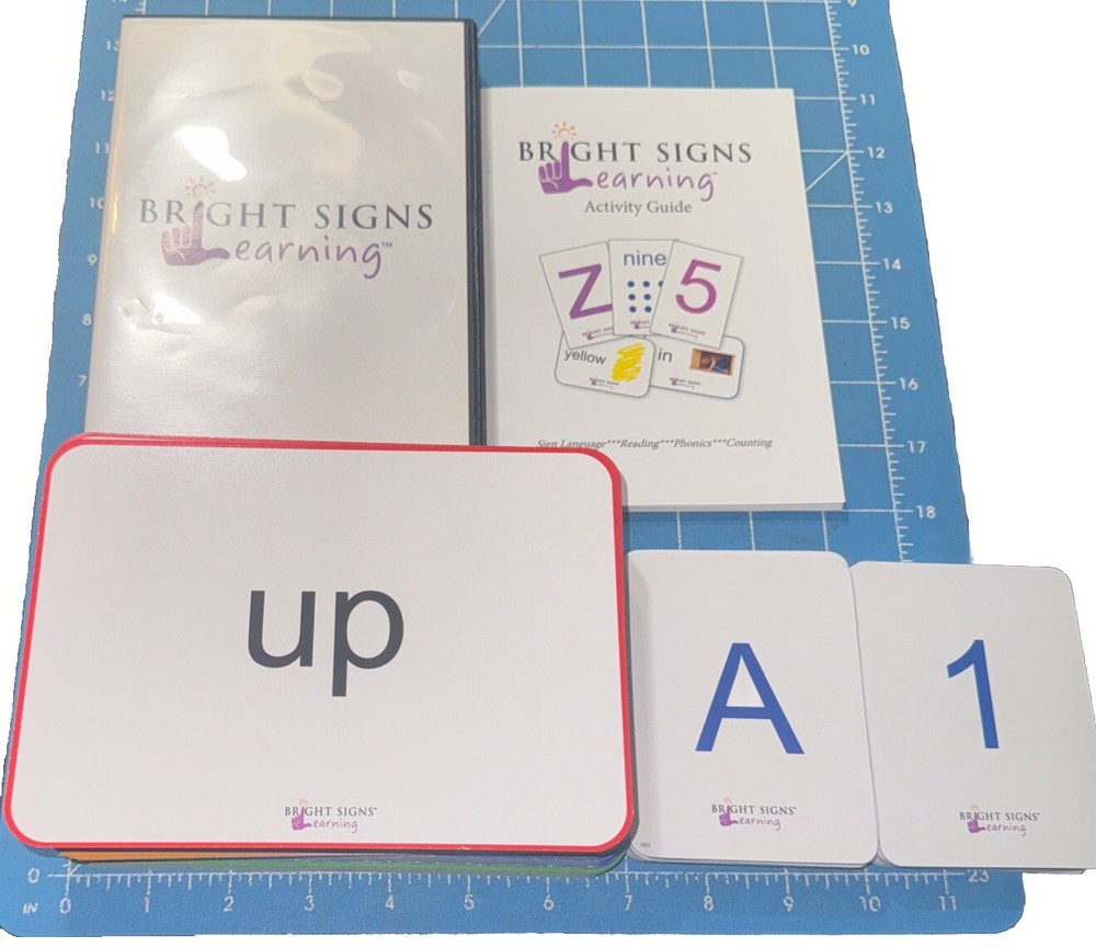 BRIGHT SIGNS LEARNING Kids Sign Language Reading Phonics Counting DVDs Complete