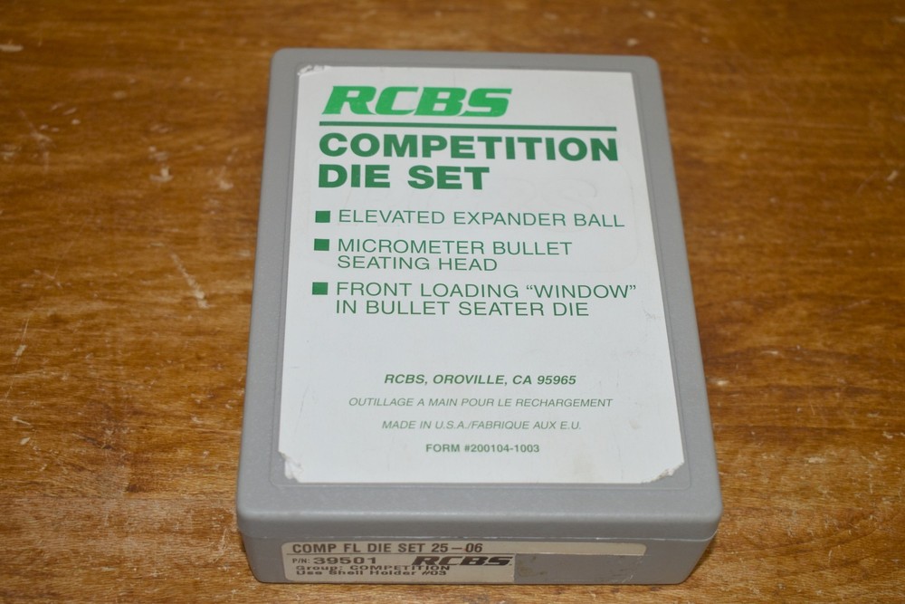 RCBS Competition Die Set 39501 .25-06 Reloading Rare!
