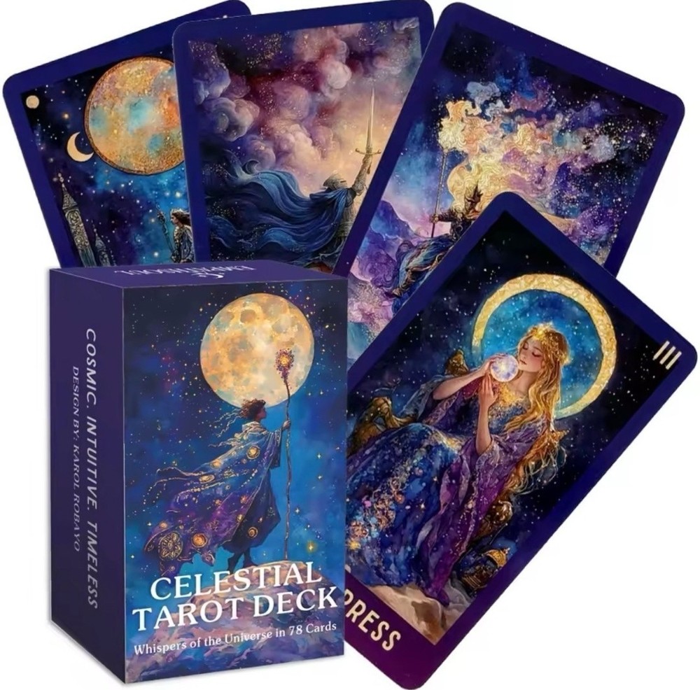 Celestial Tarot - 78 Card Deck (4.75” X 2.75” in)