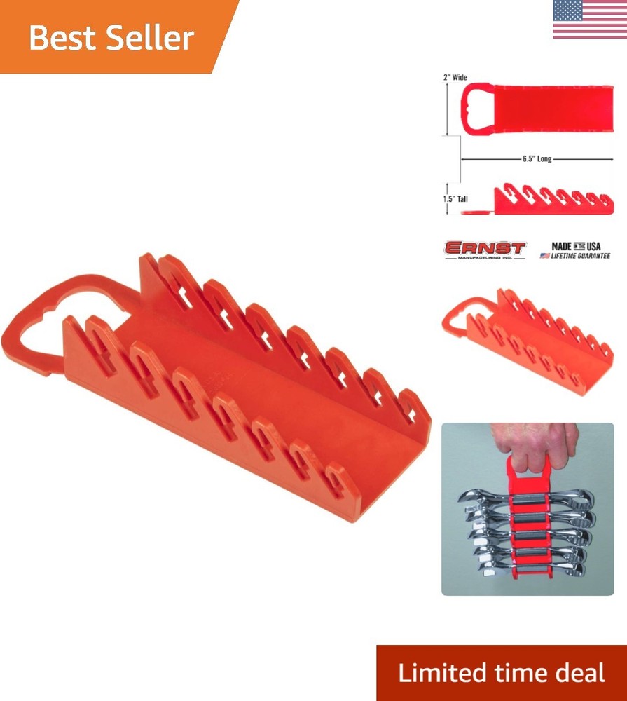 Portable Red Stubby Wrench Organizer with Vertical Mount for Flexible Storage