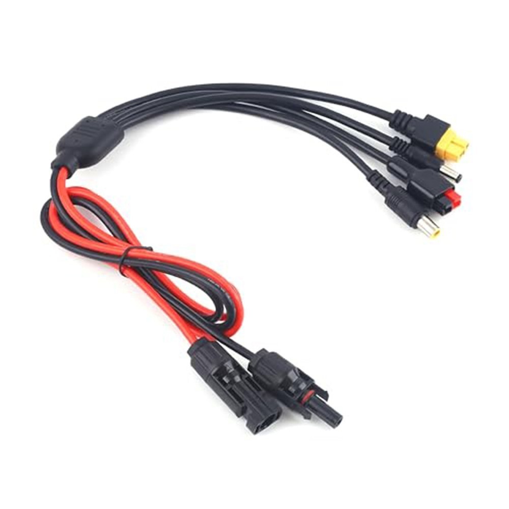Solar Charging Cable 4in1 Compatible with Various Solar Panel Power Outputs