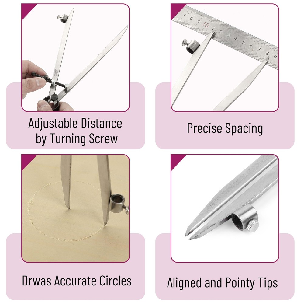 Mr. Pen- Professional Compass with Lock, Pencil Compass, Woodworking...