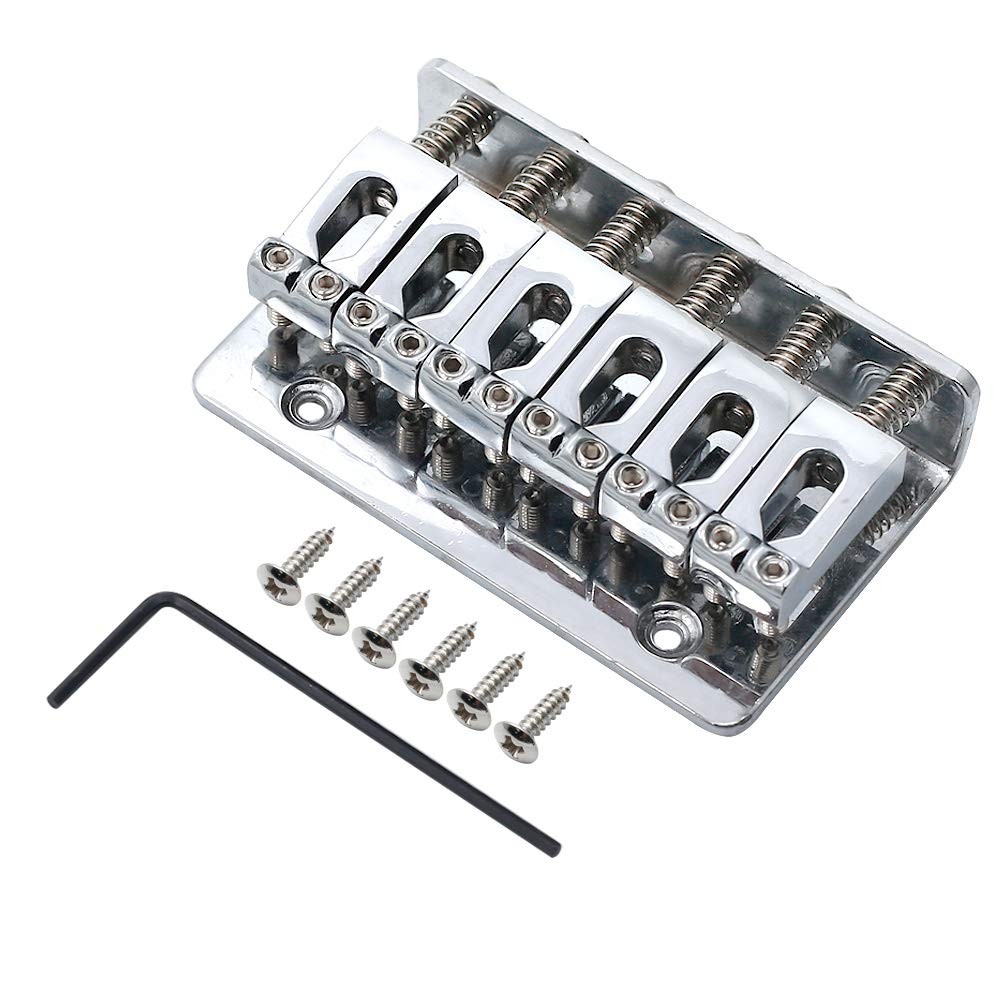 Hordion 65mm Hardtail Bridge Top Load Guitar Saddle Tailpiece for 6 String...