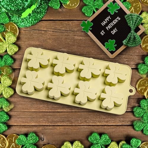 Chocolate Molds, 2 Pack Silicone Dessert Mold, St. Patrick's Day Shamrock