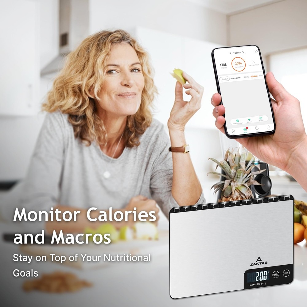 Smart Food Scale with App, Digital Kitchen Scale, Baking Scale, Calorie Scale...