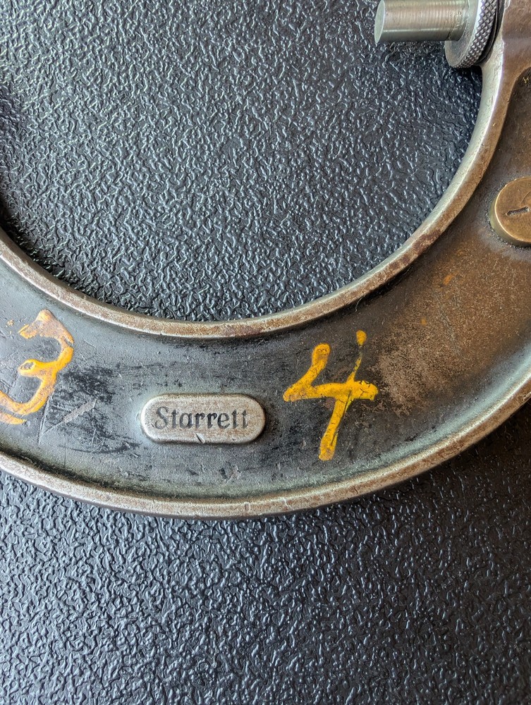Starrett 239 Outside Micrometer 3-4 Machinist Measuring Tools