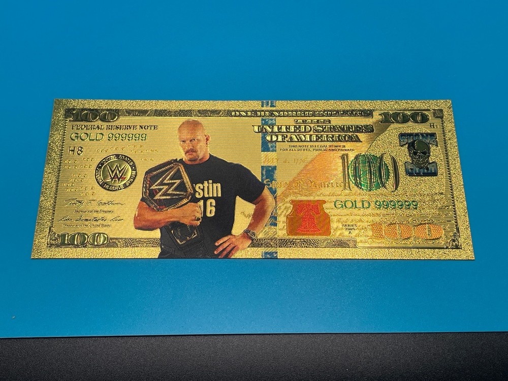 Stone Cold Steve Austin Gold Foil Banknote