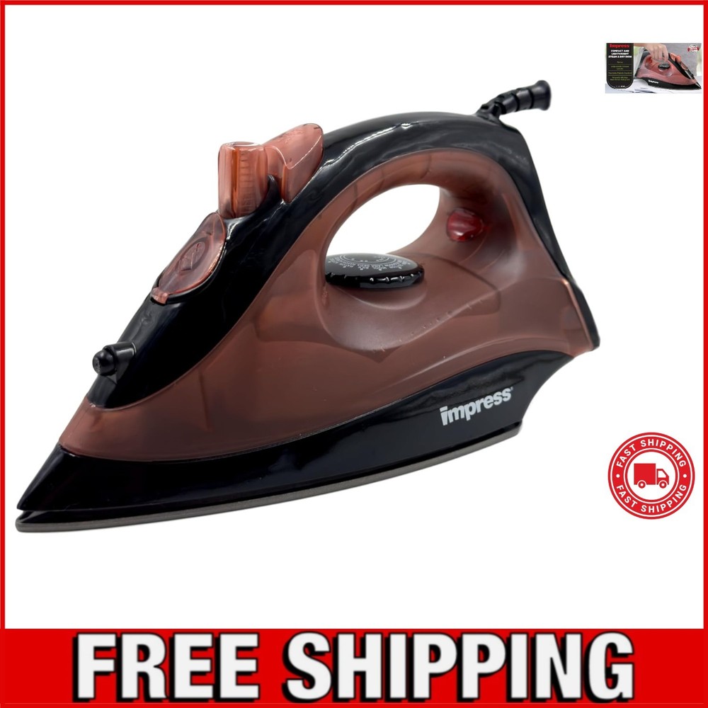 Basic Clothing Iron | Non-Stick | Compact | Spray | Adjustable Steam | Fabric...