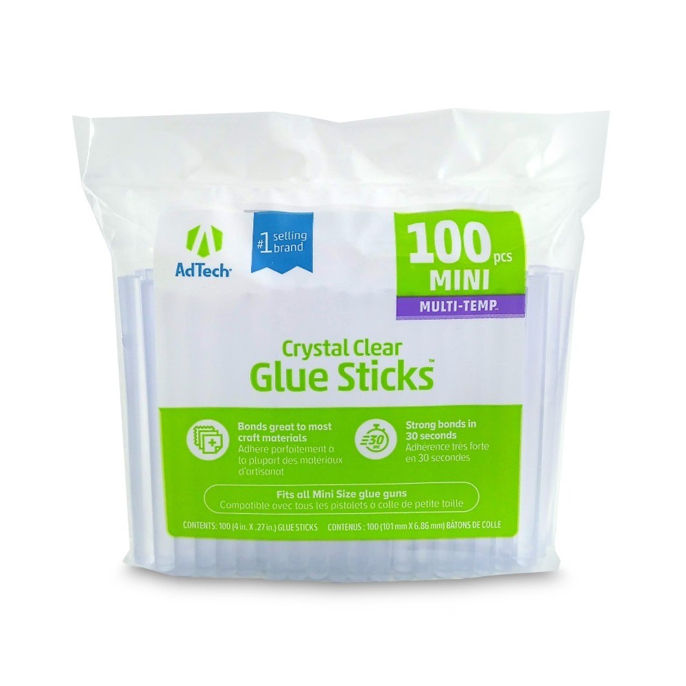 Mini Size Hot Melt Glue Sticks, 100-Pack for Crafting and DIY Projects
