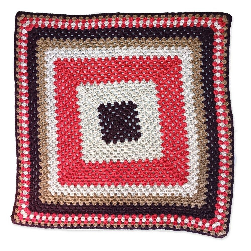 Handmade Crochet Blanket 35” x 35”
