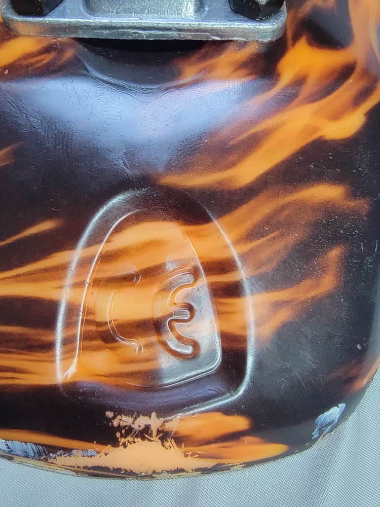 Meketec Skateboard, 22” Orange/Black Fire EUC