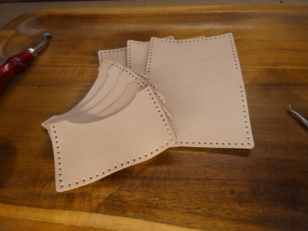 Leather Spring Clip wallet Kit-HAND STITCH