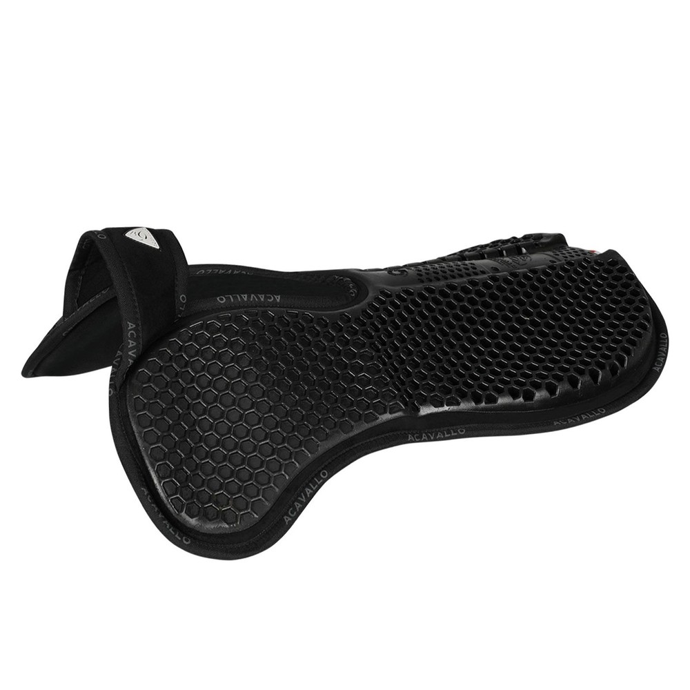 ACAVALLO Memory Foam Withers Free Shape Black Hexagonal Gel Half Pad, Back Riser