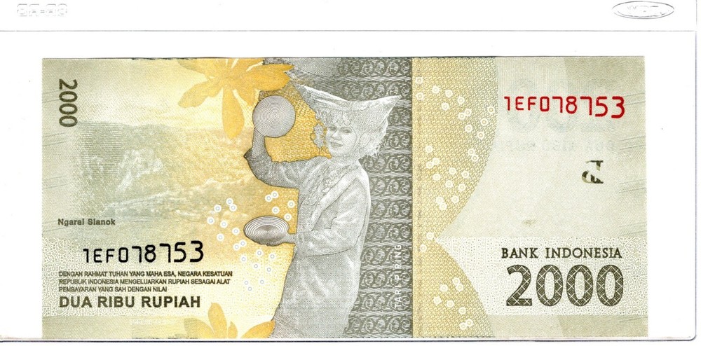 Indonesia P-155 2000 Rupiah 2016 Uncirculated Banknote 1EF078753