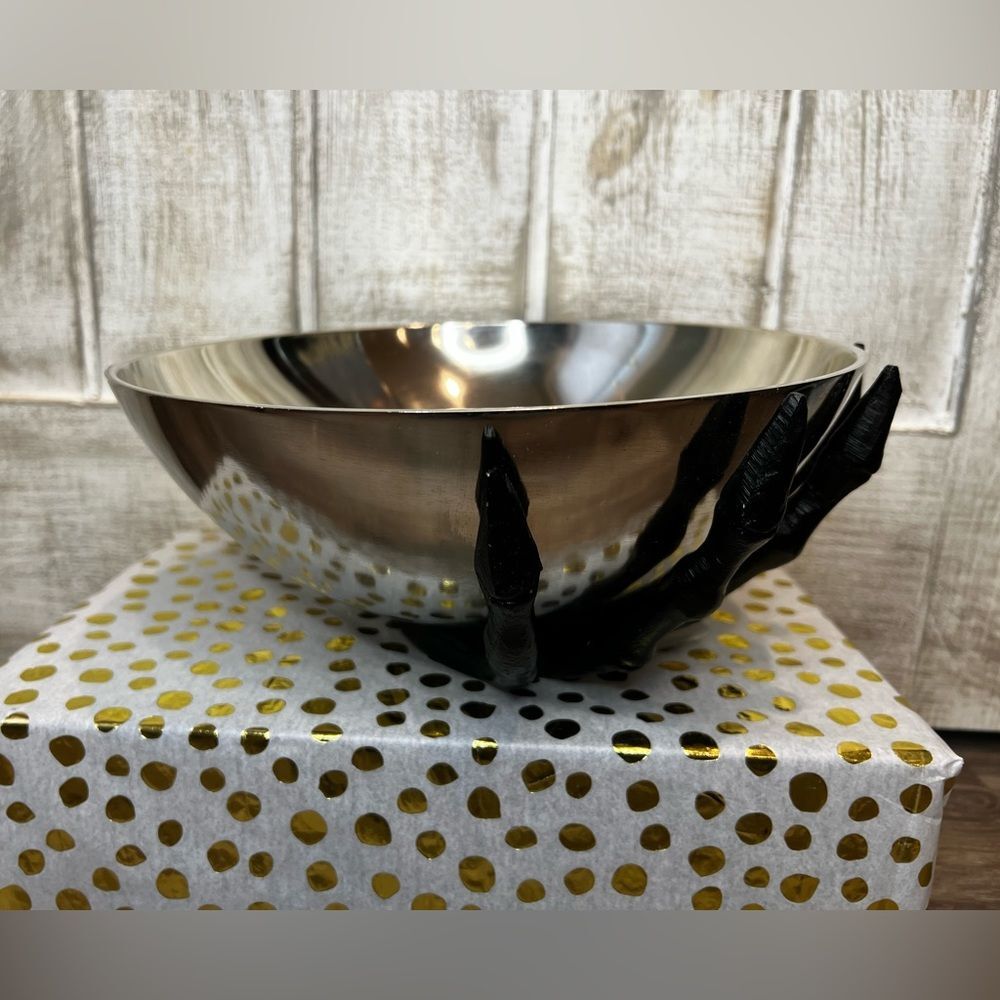 🕷️Skeleton Hand Brushed Bowl color silver New