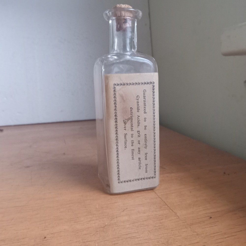WEBSTER'S SILVER SOLUTION BROOKLYN,NY LABELED 1890s HAND BLOWN BOTTLE