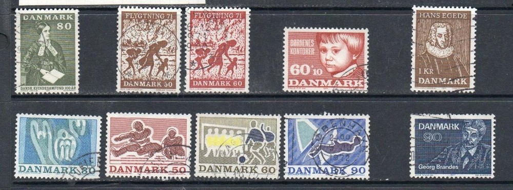 DENMARK USED 1971 COMPLETE YEAR SETS