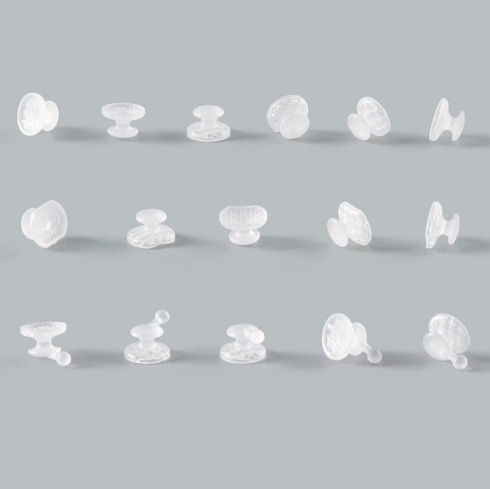 Dental Ortho Clear Ceramic Lingual Buttons Round/Round with Hook/Rectangular