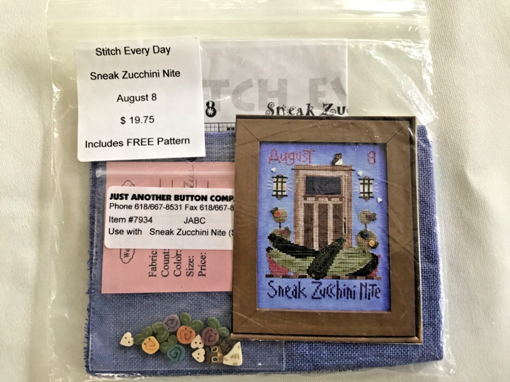 12 ~ Just Another Button Company Months Stitch Every Day ~Pattern Buttons Fabric