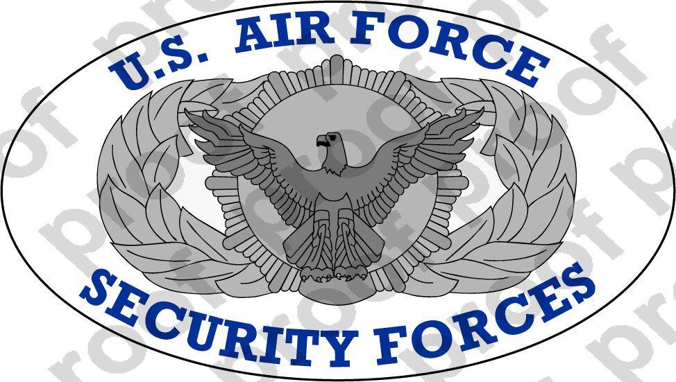STICKER USAF Security Forces Crest