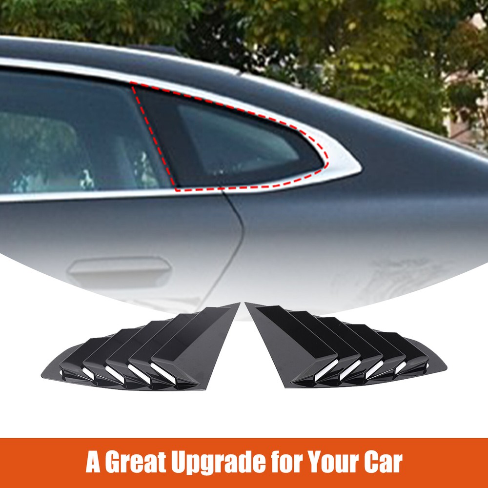 ABS Glossy Black Rear Triangular Louver Trim Panel For BMW 4 Series/i4 2020-2024