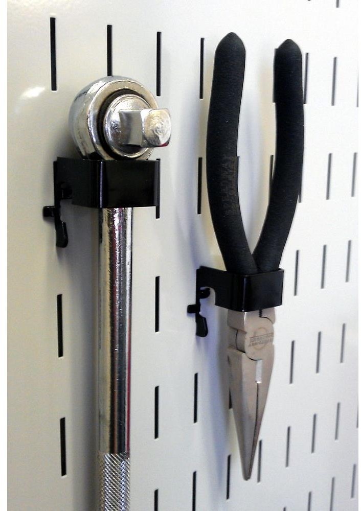 Wall Control 1'' Pegboard Workstation Accessory Kit Vertical Black Slotted Metal