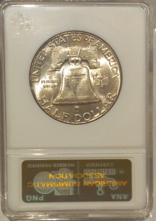 1948 50C Franklin Silver Half Dollar MS-64 First Generation ANA Holder Sharp!
