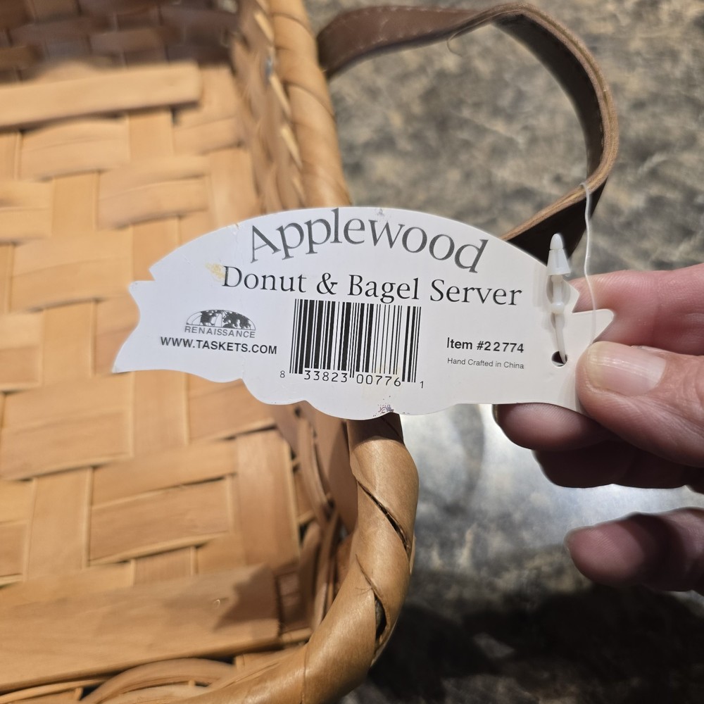 Taskets Applewood Donut And Bagel Server Basket