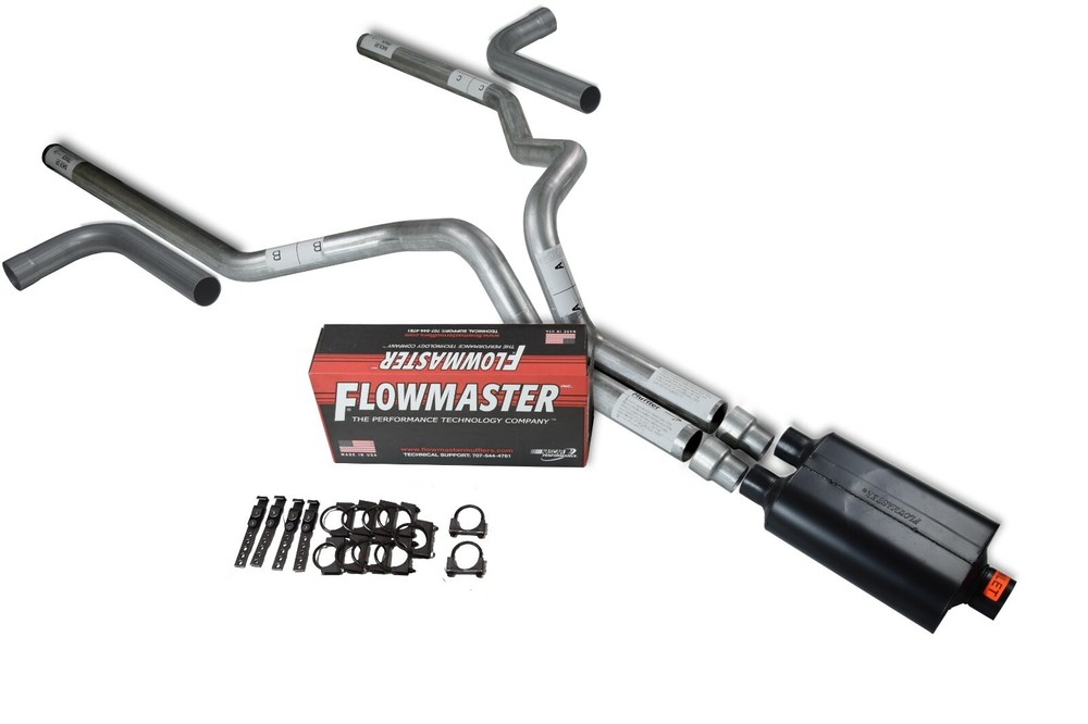Dodge Ram 1500 04-08 3" Dual Exhaust Kits Flowmaster Super 40 Side Exit