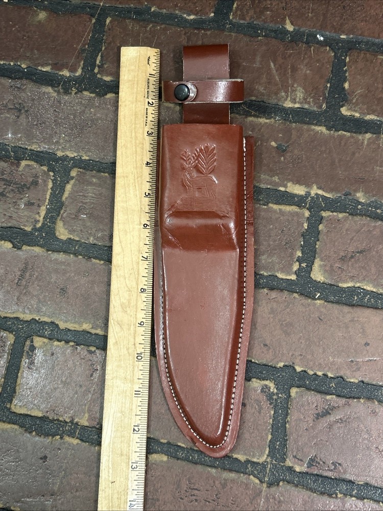 Leather Fixed Blade Knife Sheath Only Brown Bowie