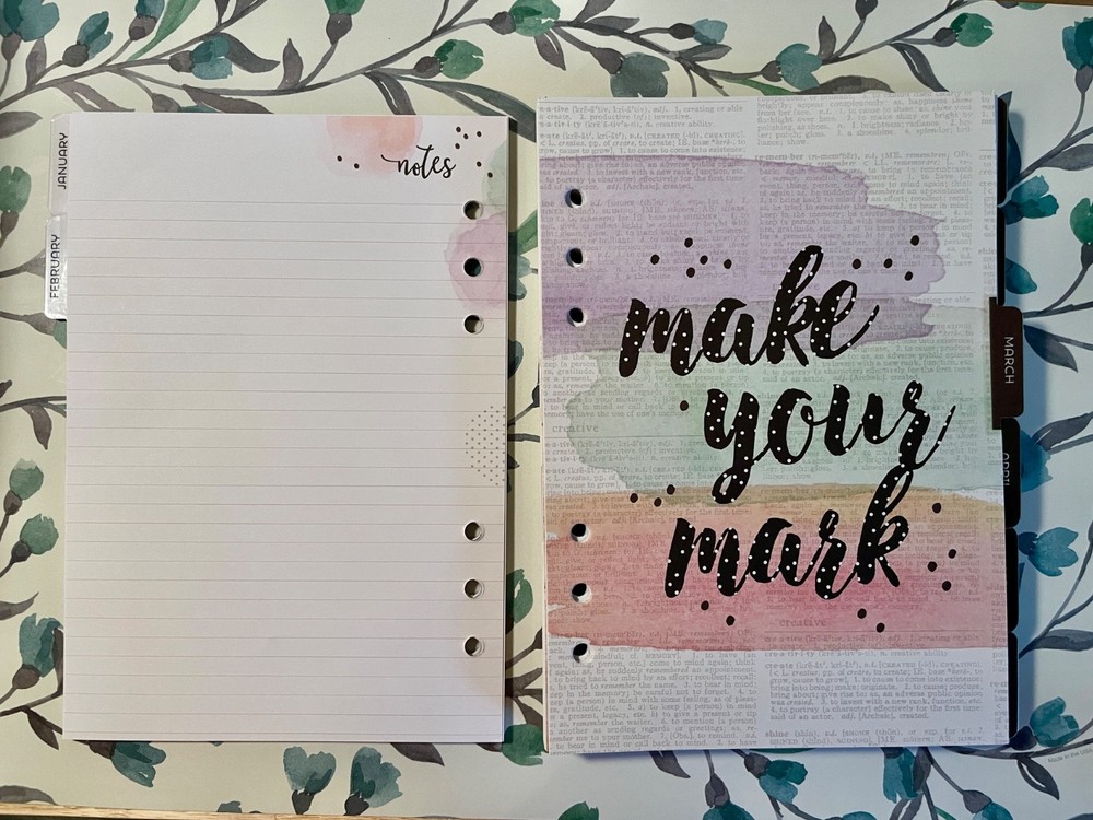 Carpe Diem Undated A5 Planner Inserts - Choose Joy
