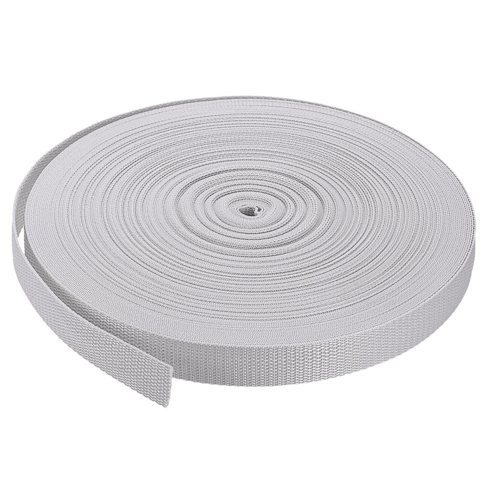 Lightweight Polypropylene Webbing Strap 1" 50 Yards Light Grey Strapping