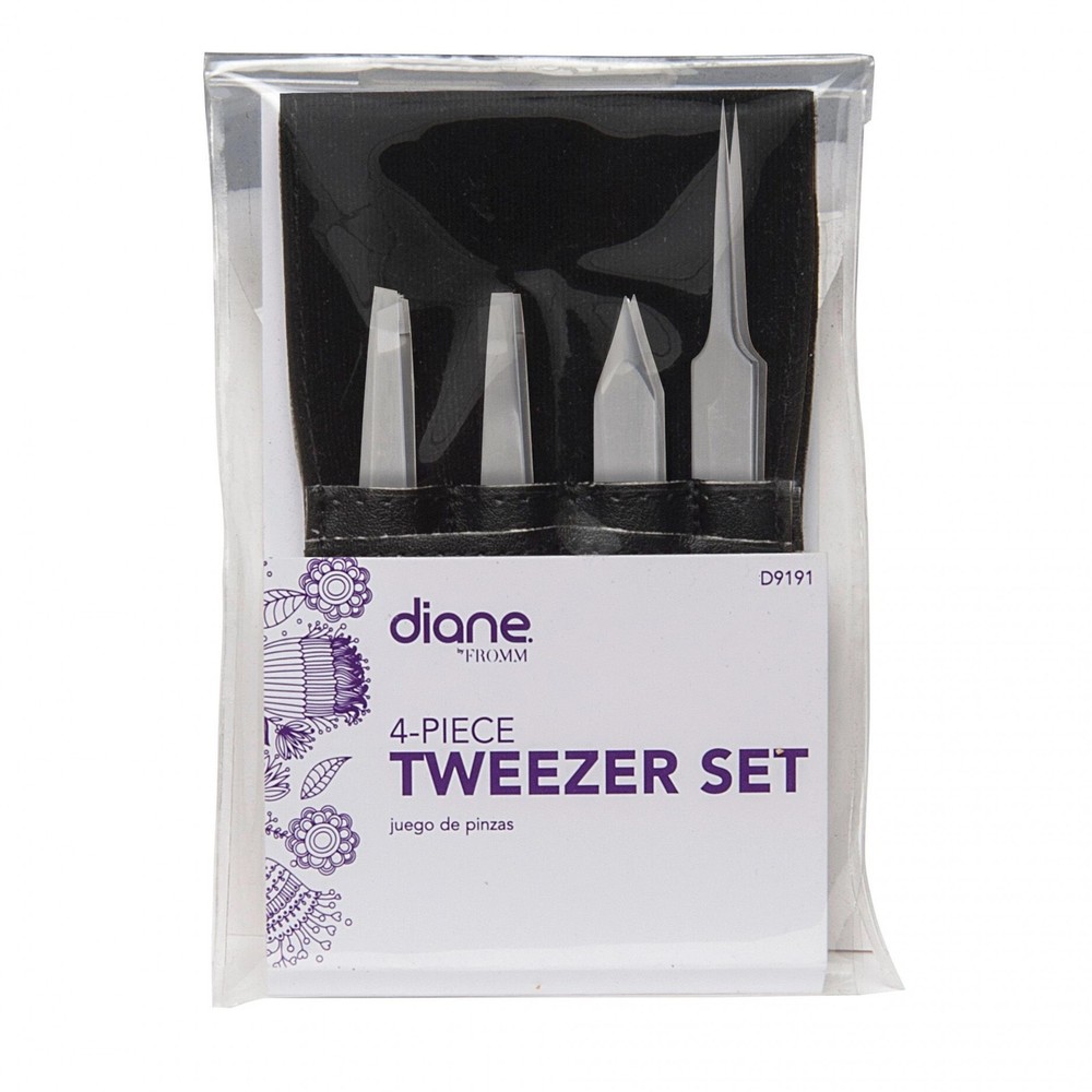 Diane 4-Piece Tweezer Set with Case