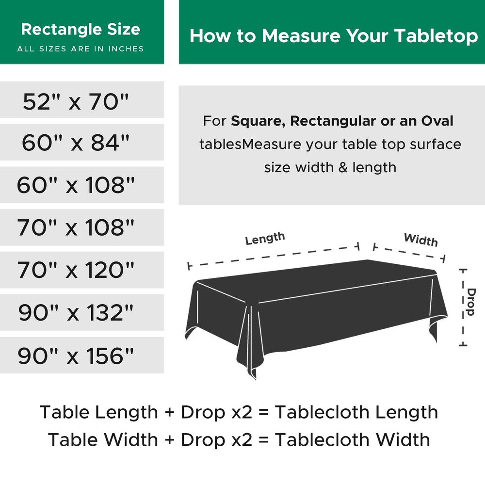 Textured Fabric Tablecloths 52 X 70 Rectangular Black Water Resistant Spill P...