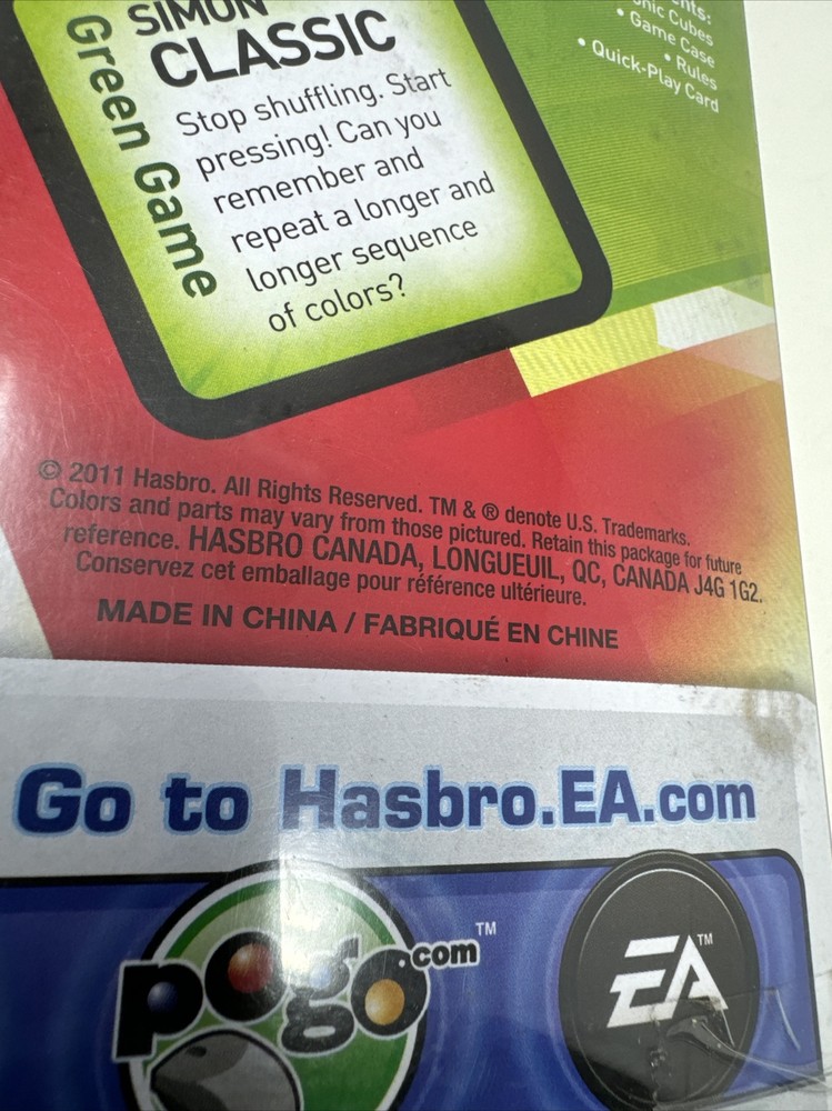 New Hasbro Electronic Game Cubes Simon Flash Game