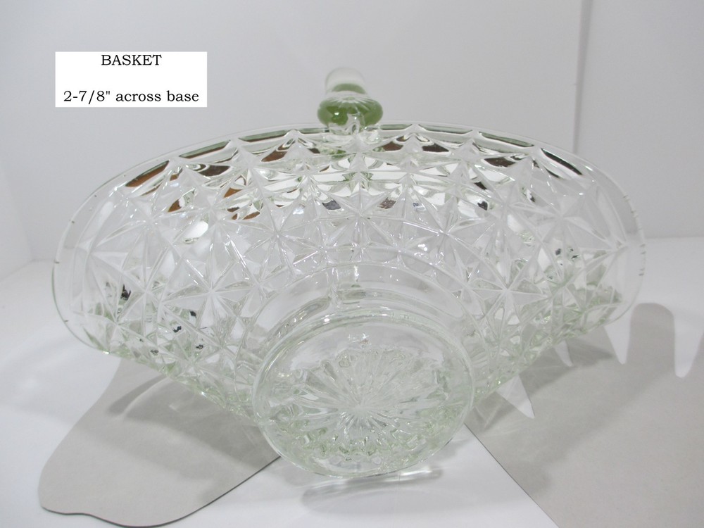Clear thick glass basket shape planter, heavy