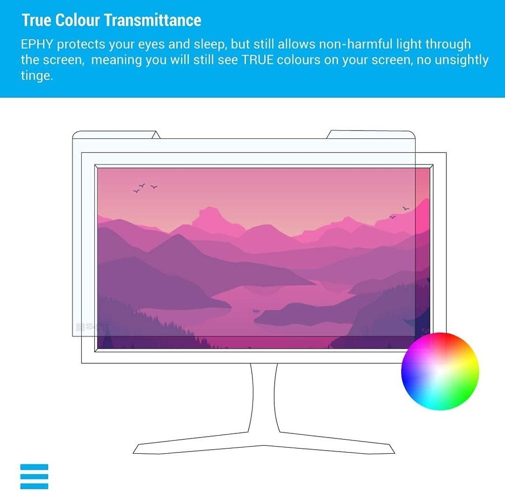 EPHY Hanging Blue Light Blocking Screen Filter for Laptops & Widescreen Monitors