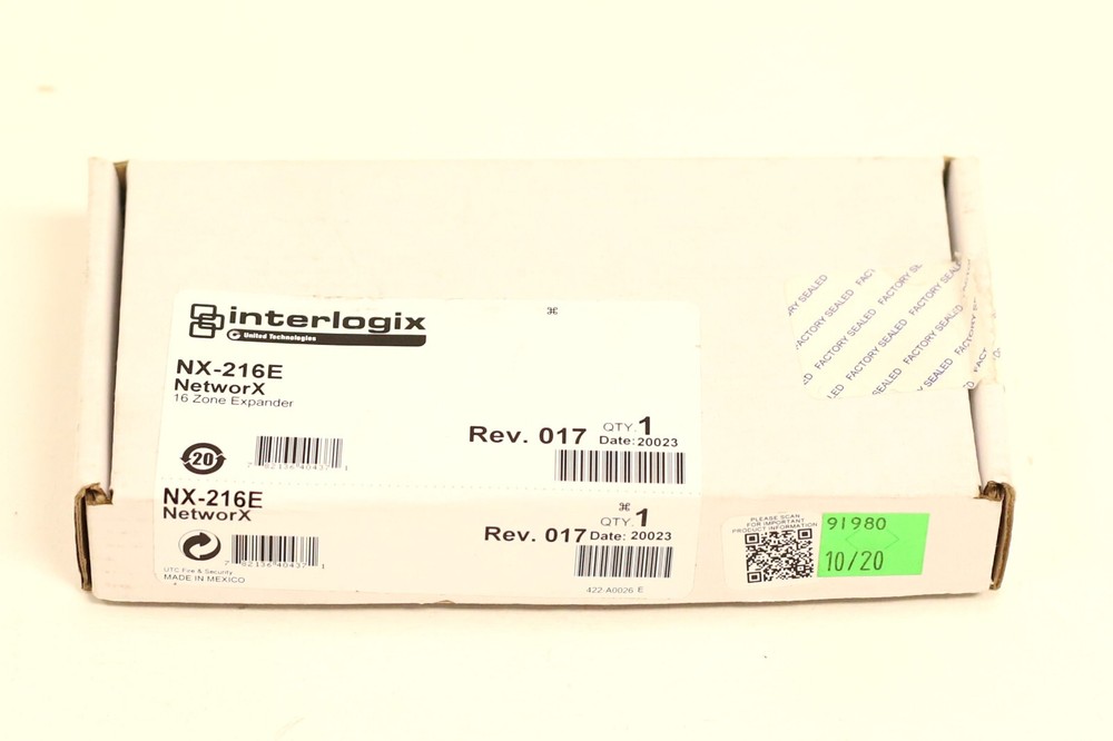Interlogix NetworkX 16 Zone Security Alarm Expander Module P/N: NX-216E Open Box