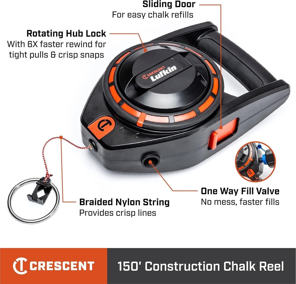 Crescent Lufkin 150' Construction Chalk Reel - CL150